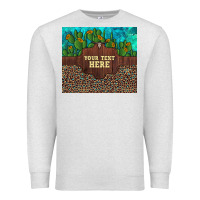 Oatmeal Heather preview custom cactus and sunflowers leopard turquoise Premium Sweatshirt - Artiststas