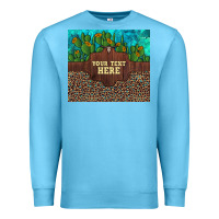 Ocean Blue preview custom cactus and sunflowers leopard turquoise Premium Sweatshirt - Artiststas
