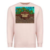 Pale Pink preview custom cactus and sunflowers leopard turquoise Premium Sweatshirt - Artiststas