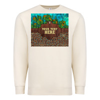 Sandshell preview custom cactus and sunflowers leopard turquoise Premium Sweatshirt - Artiststas