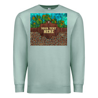 Seafoam preview custom cactus and sunflowers leopard turquoise Premium Sweatshirt - Artiststas