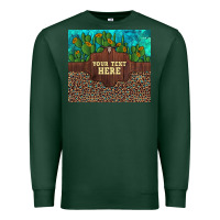 Sports Green preview custom cactus and sunflowers leopard turquoise Premium Sweatshirt - Artiststas
