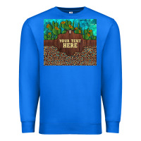 True Royal preview custom cactus and sunflowers leopard turquoise Premium Sweatshirt - Artiststas
