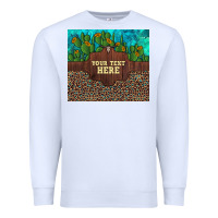 White preview custom cactus and sunflowers leopard turquoise Premium Sweatshirt - Artiststas