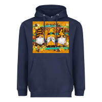 Navy western bee gnomes  honeycomb  leopard turquoise wooden serape Heavyweight Hoodie - Artiststas