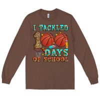 Chestnut i tackled 100 days of school basketball Long Sleeve Tee - Zillion Design Studio