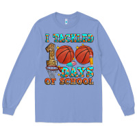 I Tackled 100 Days Of School Basketball Long Sleeve Tee | Teevron