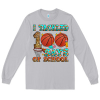 Moon Dust i tackled 100 days of school basketball Long Sleeve Tee - Zillion Design Studio