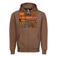 Chestnut one thankful mama Zipper Hoodie - RacoonDesign