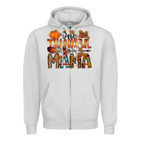 Dove Grey one thankful mama Zipper Hoodie - RacoonDesign