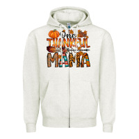 Oatmeal Heather one thankful mama Zipper Hoodie - RacoonDesign