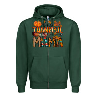 Sports Green one thankful mama Zipper Hoodie - RacoonDesign