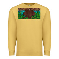 Antique Gold western cactus leopard and turquoise custom nametext license plate Premium Sweatshirt - Artiststas