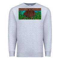 Heather Grey western cactus leopard and turquoise custom nametext license plate Premium Sweatshirt - Artiststas