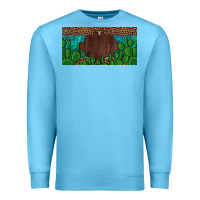 Ocean Blue western cactus leopard and turquoise custom nametext license plate Premium Sweatshirt - Artiststas