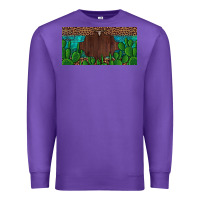 Purple western cactus leopard and turquoise custom nametext license plate Premium Sweatshirt - Artiststas