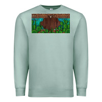 Seafoam western cactus leopard and turquoise custom nametext license plate Premium Sweatshirt - Artiststas