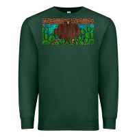 Sports Green western cactus leopard and turquoise custom nametext license plate Premium Sweatshirt - Artiststas