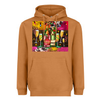 Meerkat Christmas champagne bottles and Heavyweight Hoodie - AdoDesignShop