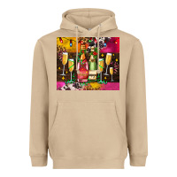 Mushroom Christmas champagne bottles and Heavyweight Hoodie - AdoDesignShop