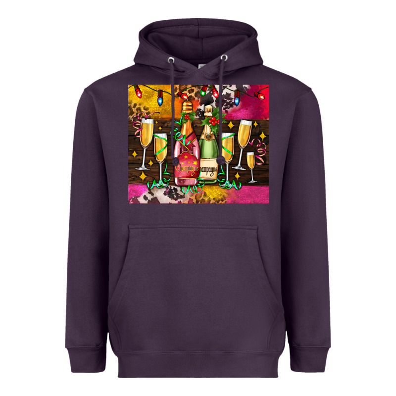 Christmas Champagne Bottles And Heavyweight Hoodie by AdoDesignShop | Teevron