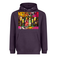 Plum Christmas champagne bottles and Heavyweight Hoodie - AdoDesignShop