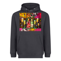 Smoke Christmas champagne bottles and Heavyweight Hoodie - AdoDesignShop