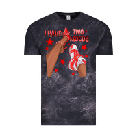 Cloud Black Bright Red I Have Two Moods Afro Girl Sneakers Vintage Tee - texasbilliewilder