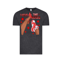Vintage Black Bright Red I Have Two Moods Afro Girl Sneakers Vintage Tee - texasbilliewilder