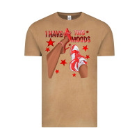 Vintage Camel Bright Red I Have Two Moods Afro Girl Sneakers Vintage Tee - texasbilliewilder