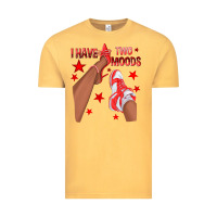 Vintage Mustard Bright Red I Have Two Moods Afro Girl Sneakers Vintage Tee - texasbilliewilder