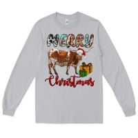 Moon Dust Texas Longhorn Merry Christmas Long Sleeve Tee - RanaPortraitStore