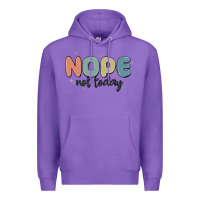 Purple nope not today Premium Hoodie - MaliasSmallBusiness