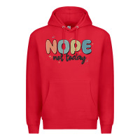 Red nope not today Premium Hoodie - MaliasSmallBusiness