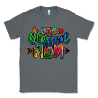 Charcoal Heather one blessed mom autism Classic Tee - Zillion Design Studio