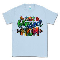 Dusty Blue one blessed mom autism Classic Tee - Zillion Design Studio