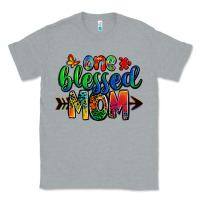 Heather Grey one blessed mom autism Classic Tee - Zillion Design Studio