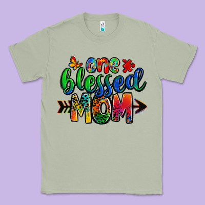 One Blessed Mom Autism Classic Tee Designed By Zillion Design Studio