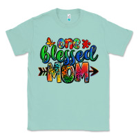 Seafoam one blessed mom autism Classic Tee - Zillion Design Studio