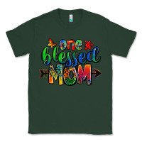 Sports Green one blessed mom autism Classic Tee - Zillion Design Studio