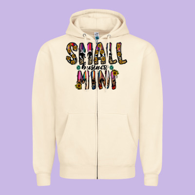 Small Business Mini Zipper Hoodie Designed By Cowhidedigitalart