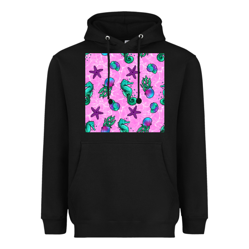 Summer Ocean Seamless Pattern Heavyweight Hoodie by BundleAndBundleShop | Teevron