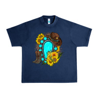 Navy western turquoise gemstone Urban Heavy Tee - Zillion Design Studio