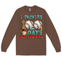 Chestnut i tackled 100 days of school baseball Long Sleeve Tee - Zillion Design Studio