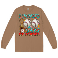 Toasted Coconut i tackled 100 days of school baseball Long Sleeve Tee - Zillion Design Studio