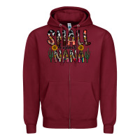 Burgundy small business nana Zipper Hoodie - CowhideDigitalArt