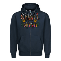 Navy small business nana Zipper Hoodie - CowhideDigitalArt