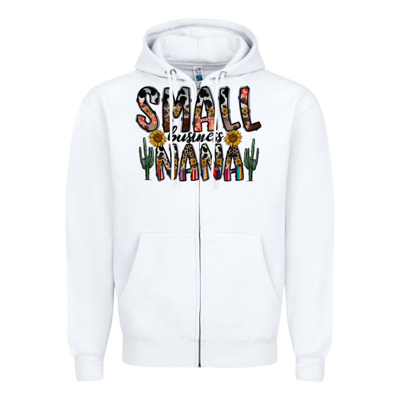 Small Business Nana Zipper Hoodie by CowhideDigitalArt | Teevron