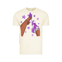 Vintage Arctic Purple Afro Girl Sneakers and Heels Vintage Tee - texasbilliewilder