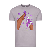 Vintage Zinc Purple Afro Girl Sneakers and Heels Vintage Tee - texasbilliewilder